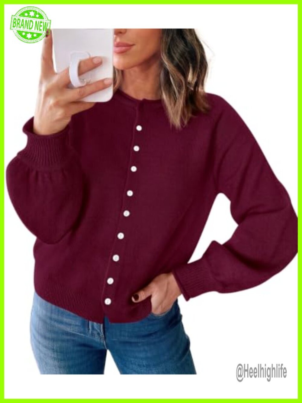 Women's Knit Button Up Cardigan Lightweight Fall Cozy Sweater
